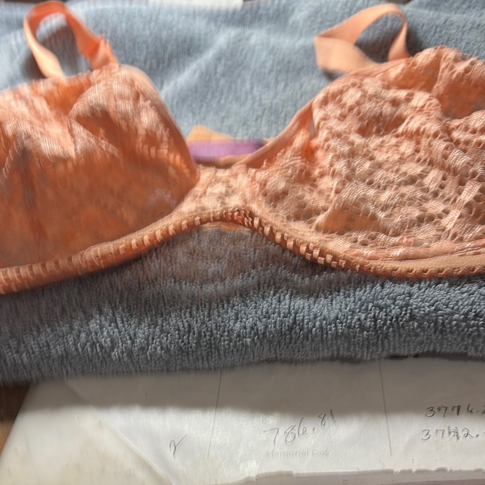 Adore Me Lace Underwire Bra in Peach sz44DD